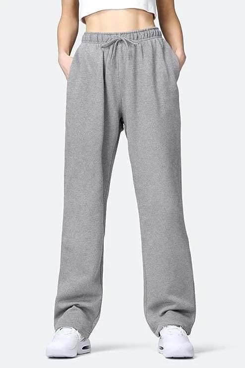 Ladies Comfortable Leisure Pants with Elastic Waistband and Side Pockets