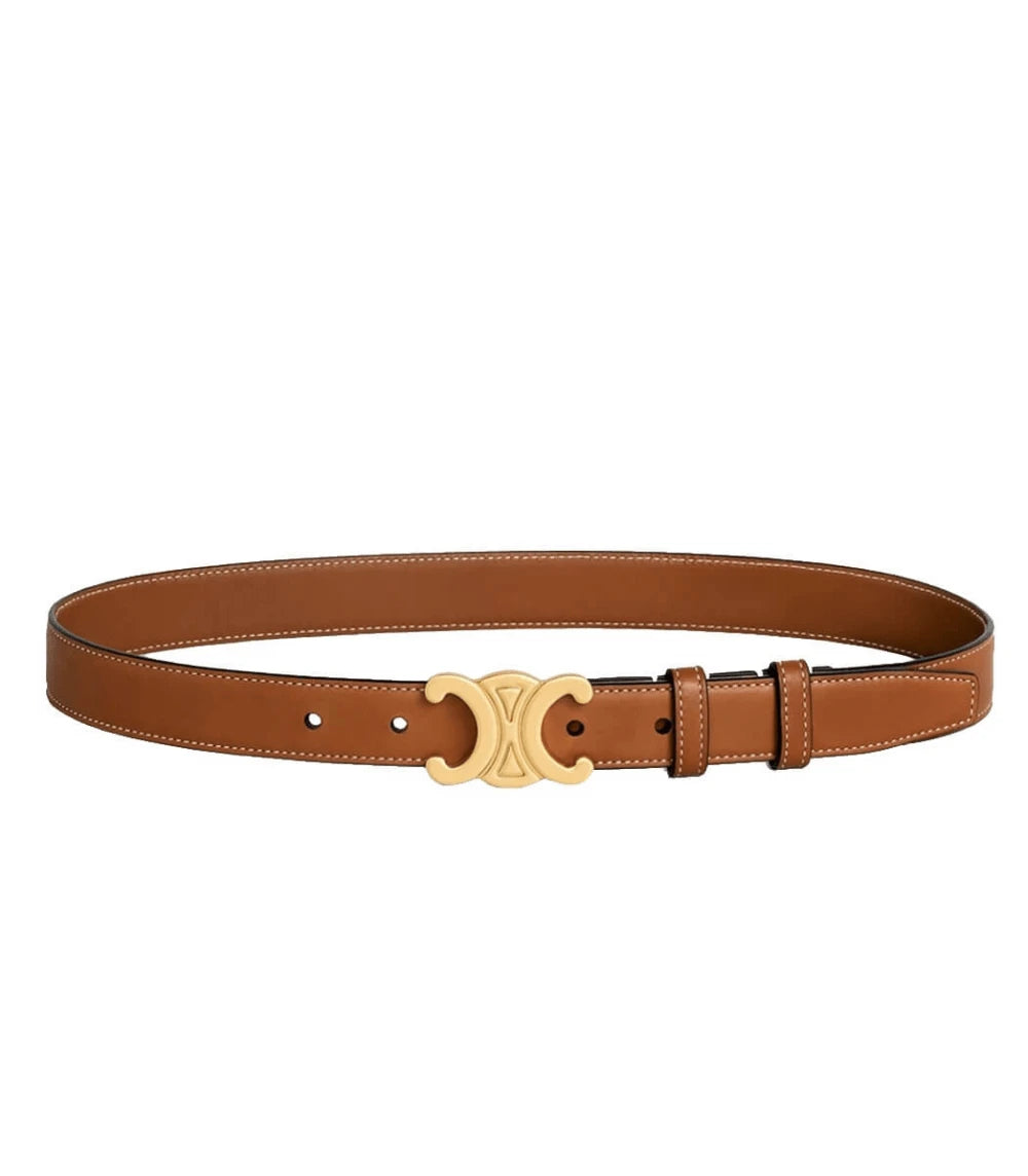 Refined Designer Belt with Golden Accent