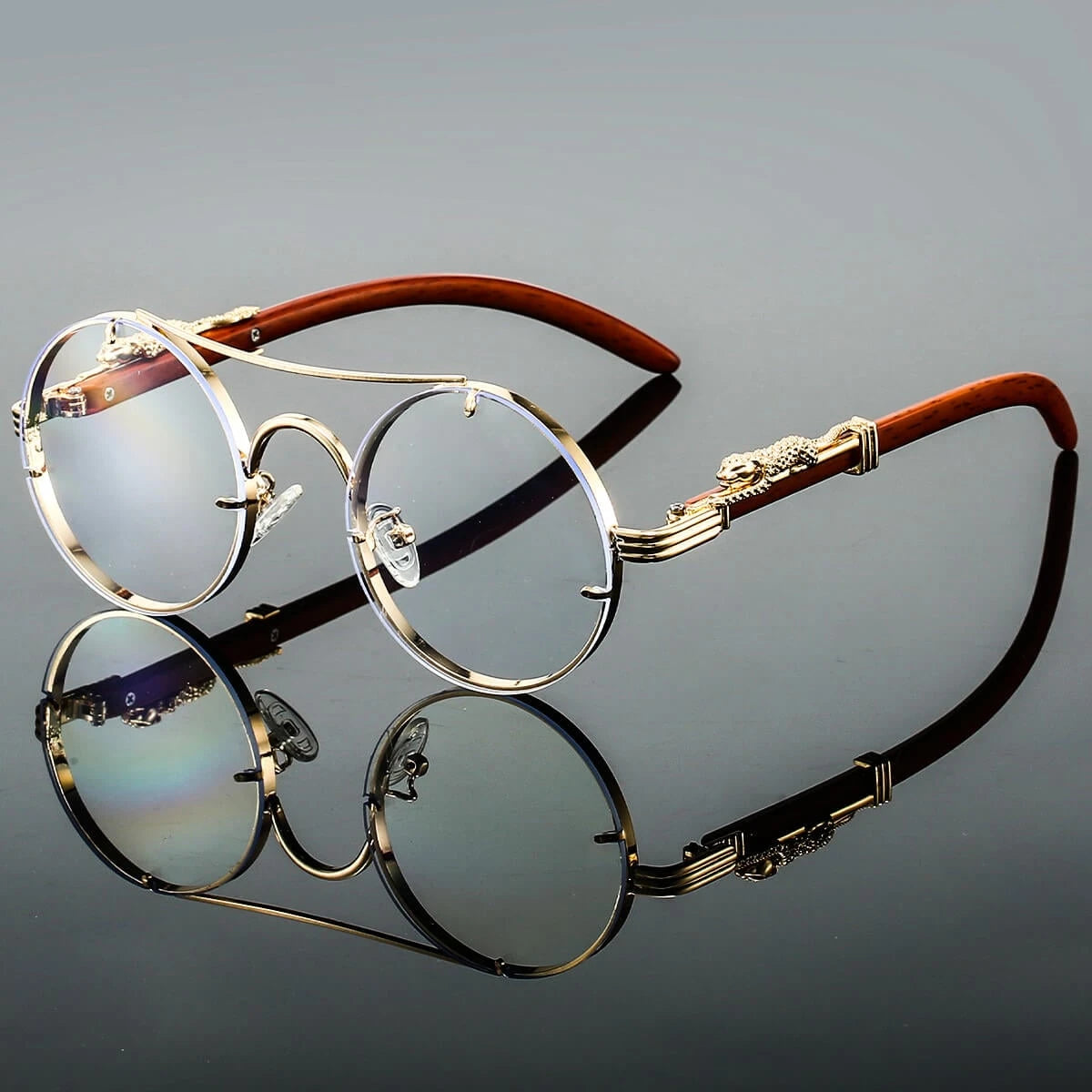 Oval Retro Sunglasses Made of Metal