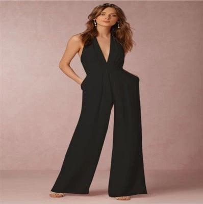 Sleeveless Halterneck Jumpsuit