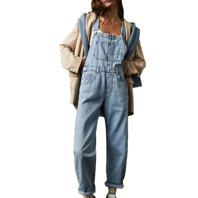 Stylish Denim Overall With Casual Fit