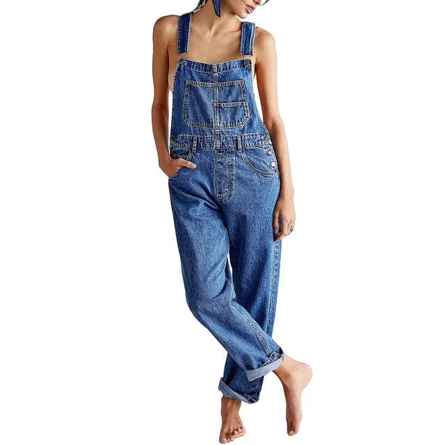 Stylish Denim Overall With Casual Fit