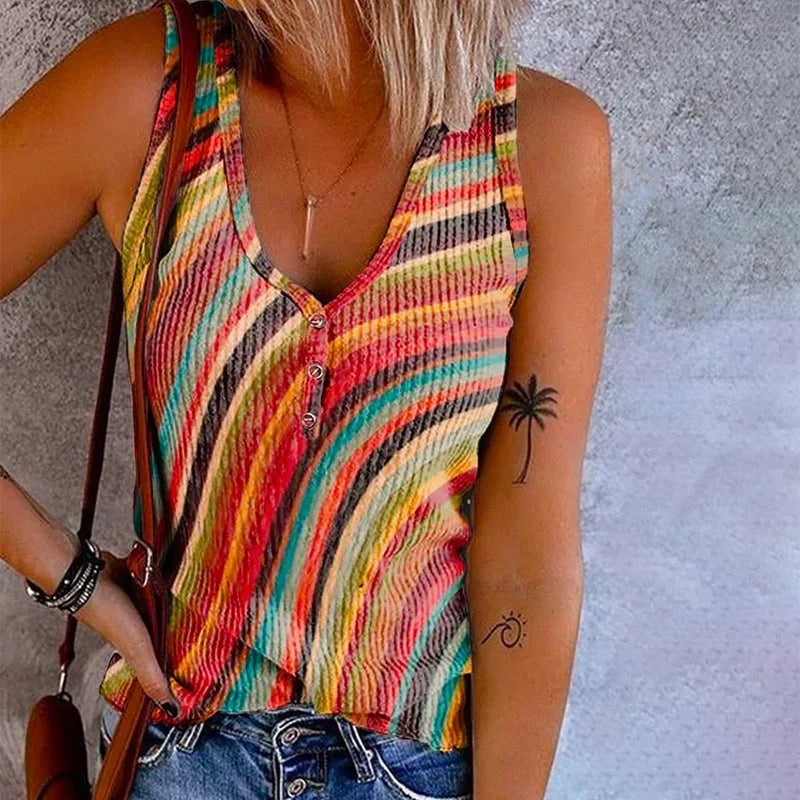 Rainbow Striped Tank Top