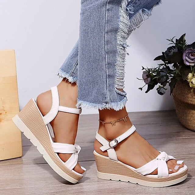 Heeled Sandals with Adjustable Ankle Strap for Women
