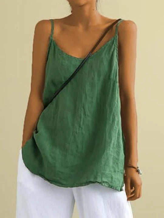 Airy Long Top Made of Linen for Women