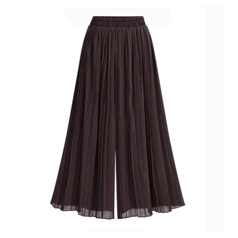 Women's Pants With Wide Leg And Mesh Detail