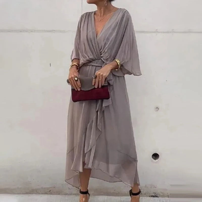 Elegant Flow V-Neck Dress