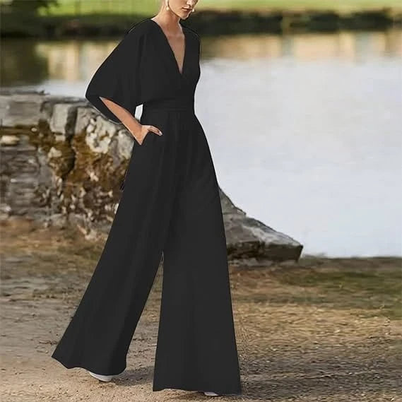 Elegant V-Neck Jumpsuit