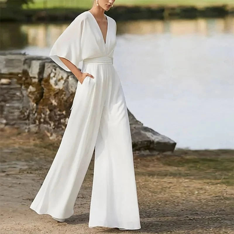 Elegant V-Neck Jumpsuit