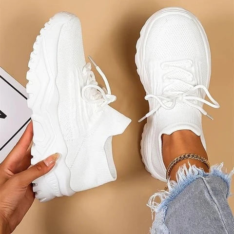 Breathable Women's Sneakers With Additional Foot Support