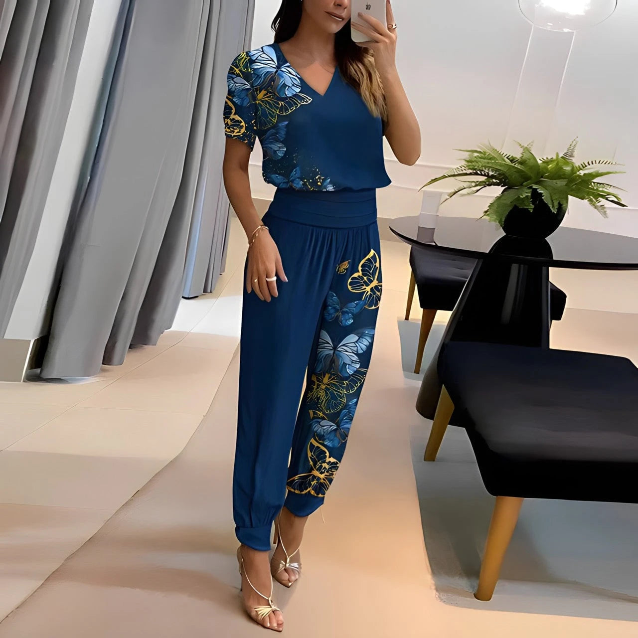 Blouse And Trousersstylish Elegance And Comfort