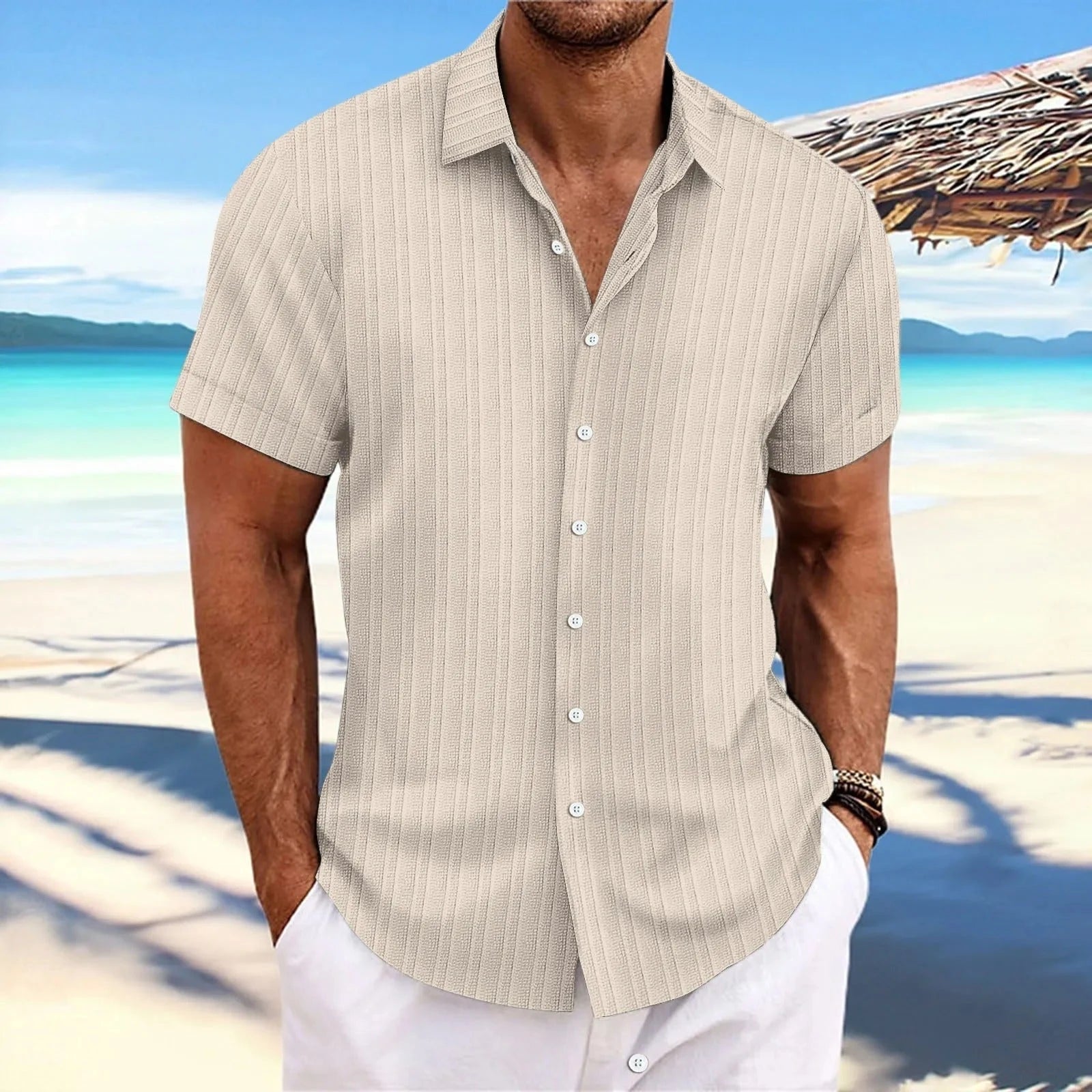 Elegant Short-Sleeve Shirt