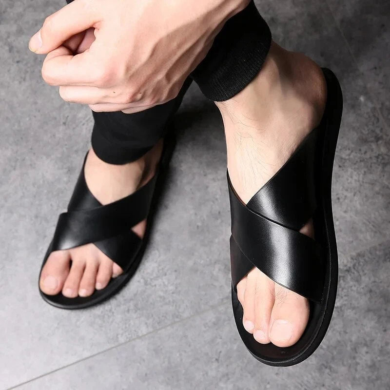 Casual Non-Slip Leather Sandals