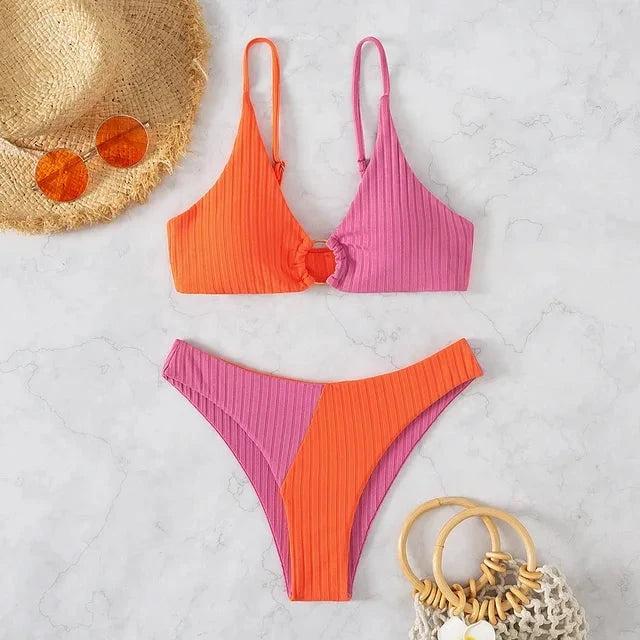 Push-Up Bikini Set With High Waist For Women