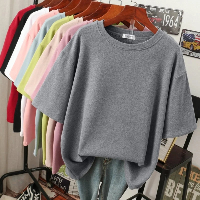 Cozy Cotton Basic: Plus-Size T-Shirt For Women