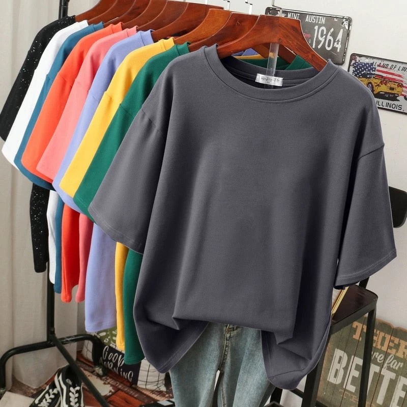 Cozy Cotton Basic: Plus-Size T-Shirt For Women