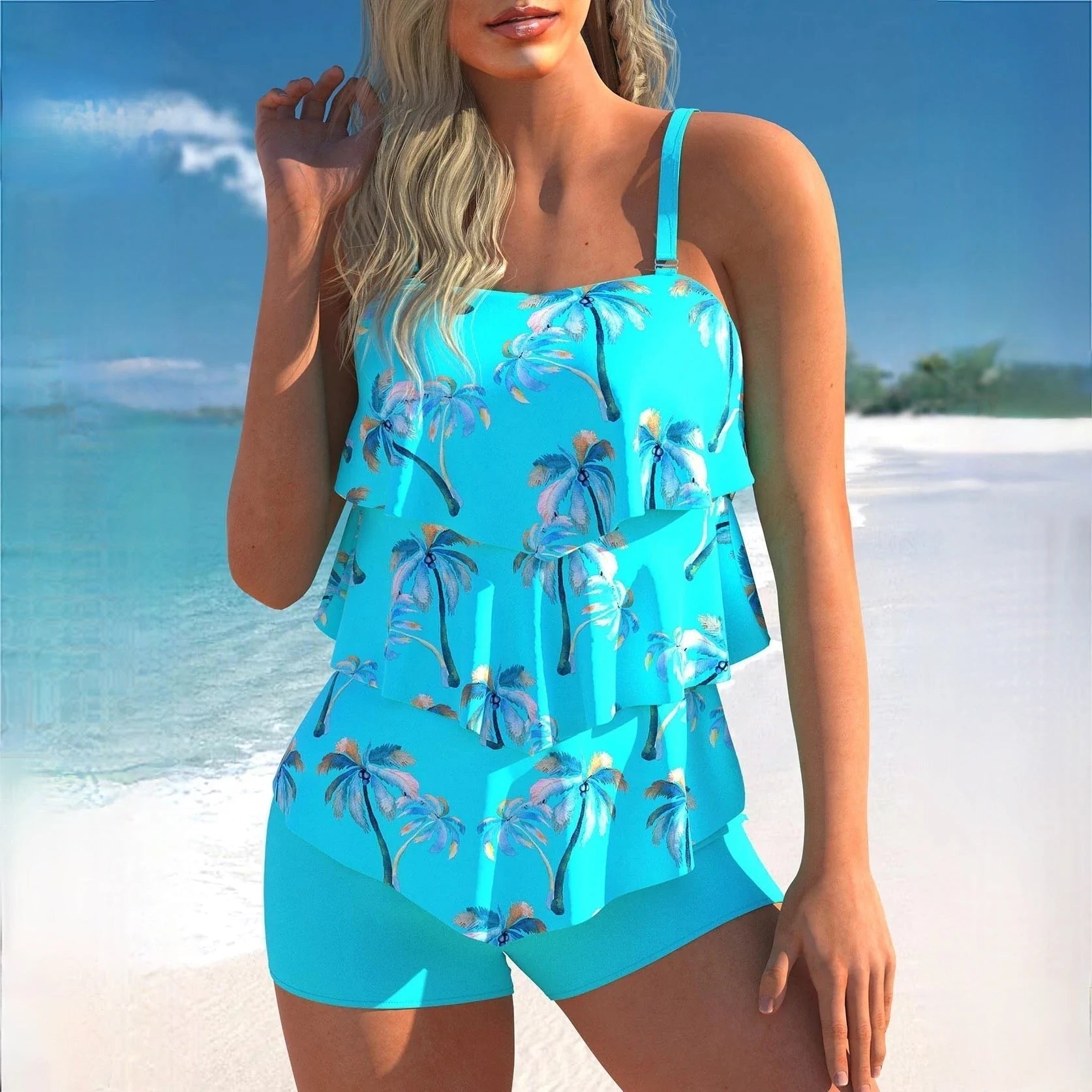 Stylish Blue Tankini