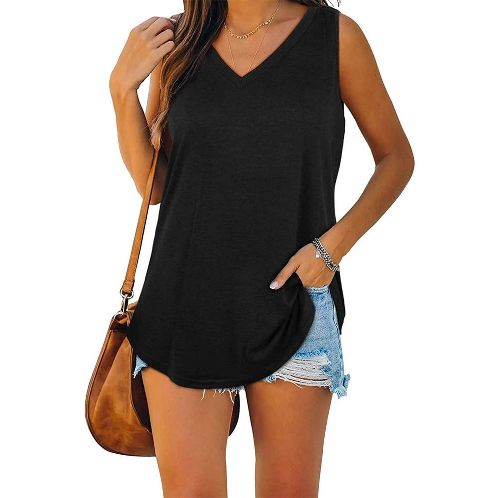 Mckayla Jersey V-Neck Tank Top