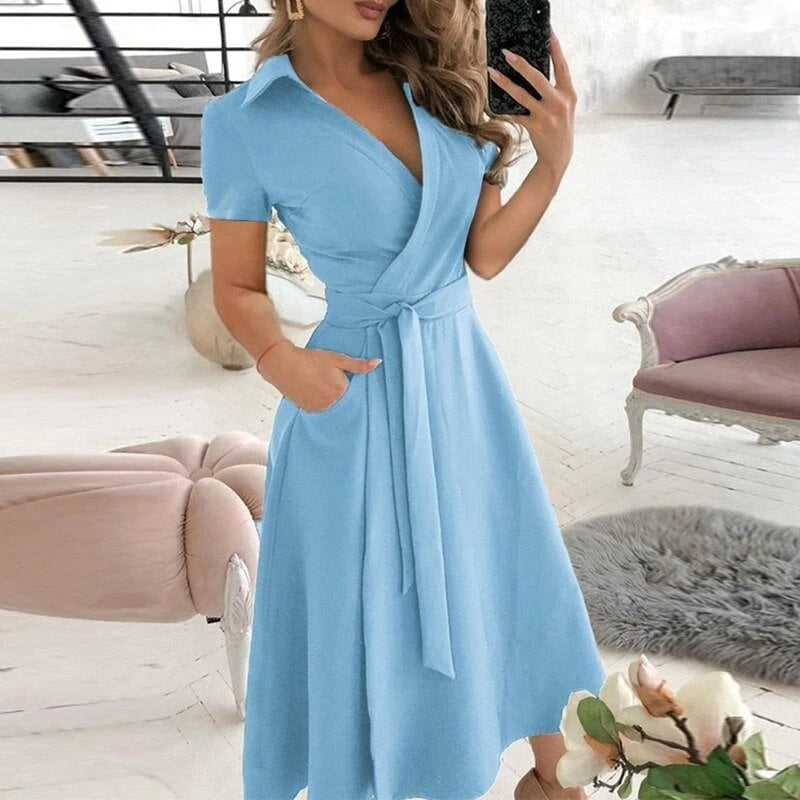 A-Line Dress With Tie