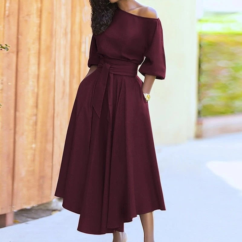 A-Line Dress With Tie