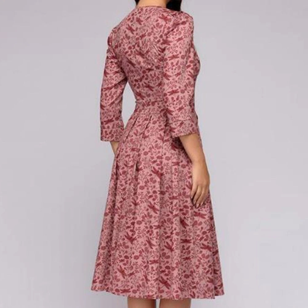 Retrozo Elegant, Mid-Length Dress