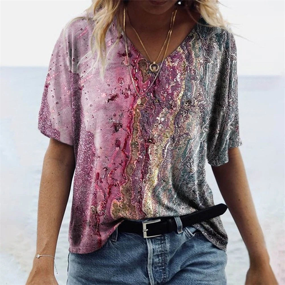 Carnaleoriginal Ladies T-Shirt In Boho Style