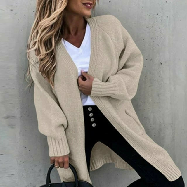 Long, Soft Women's Cardigan With a Casual Fit