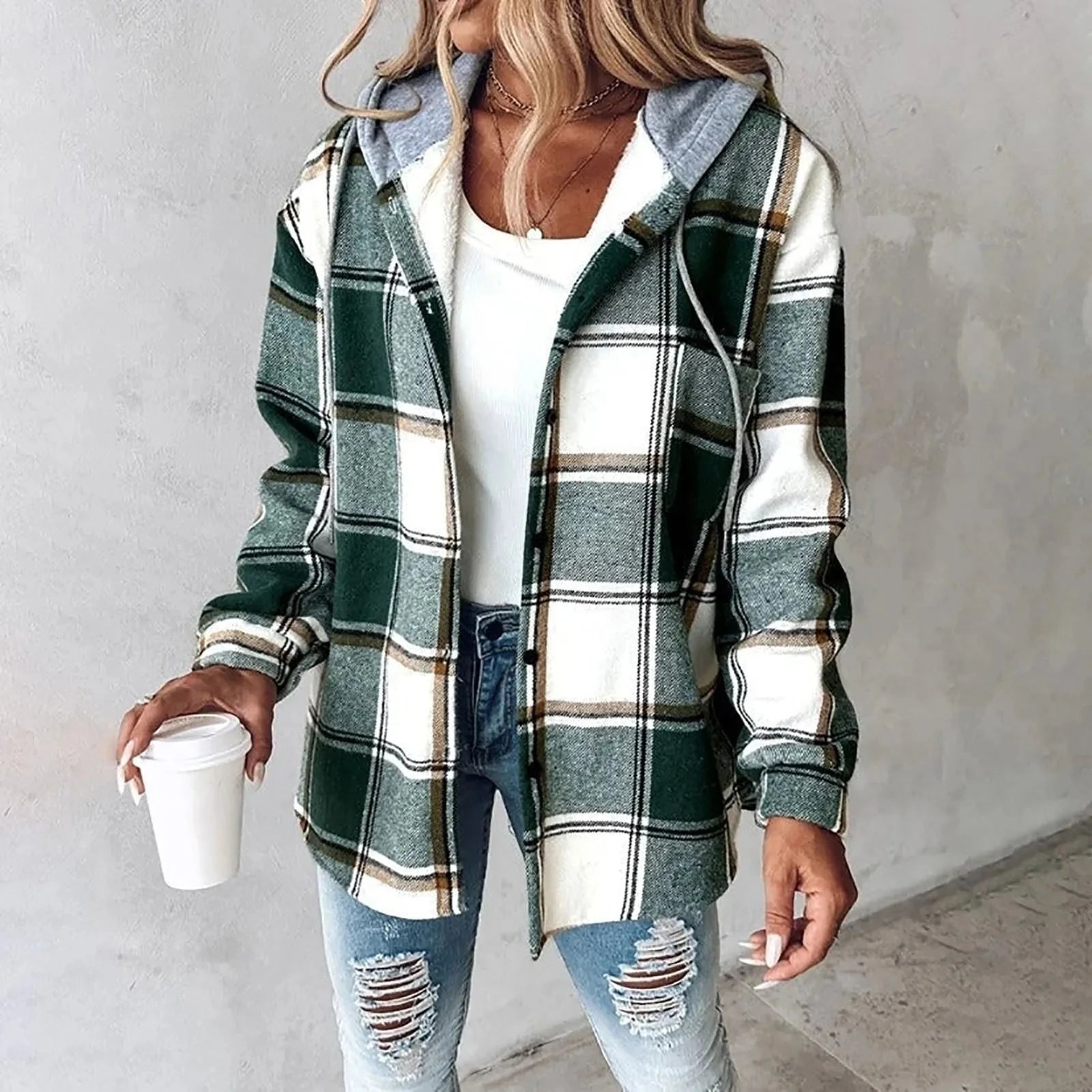 Checked Autumn Jacket for Women