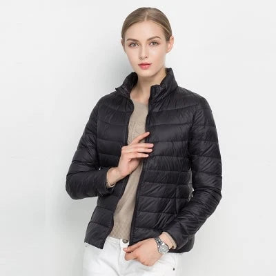 Light Down Jacket With Urban Elegance