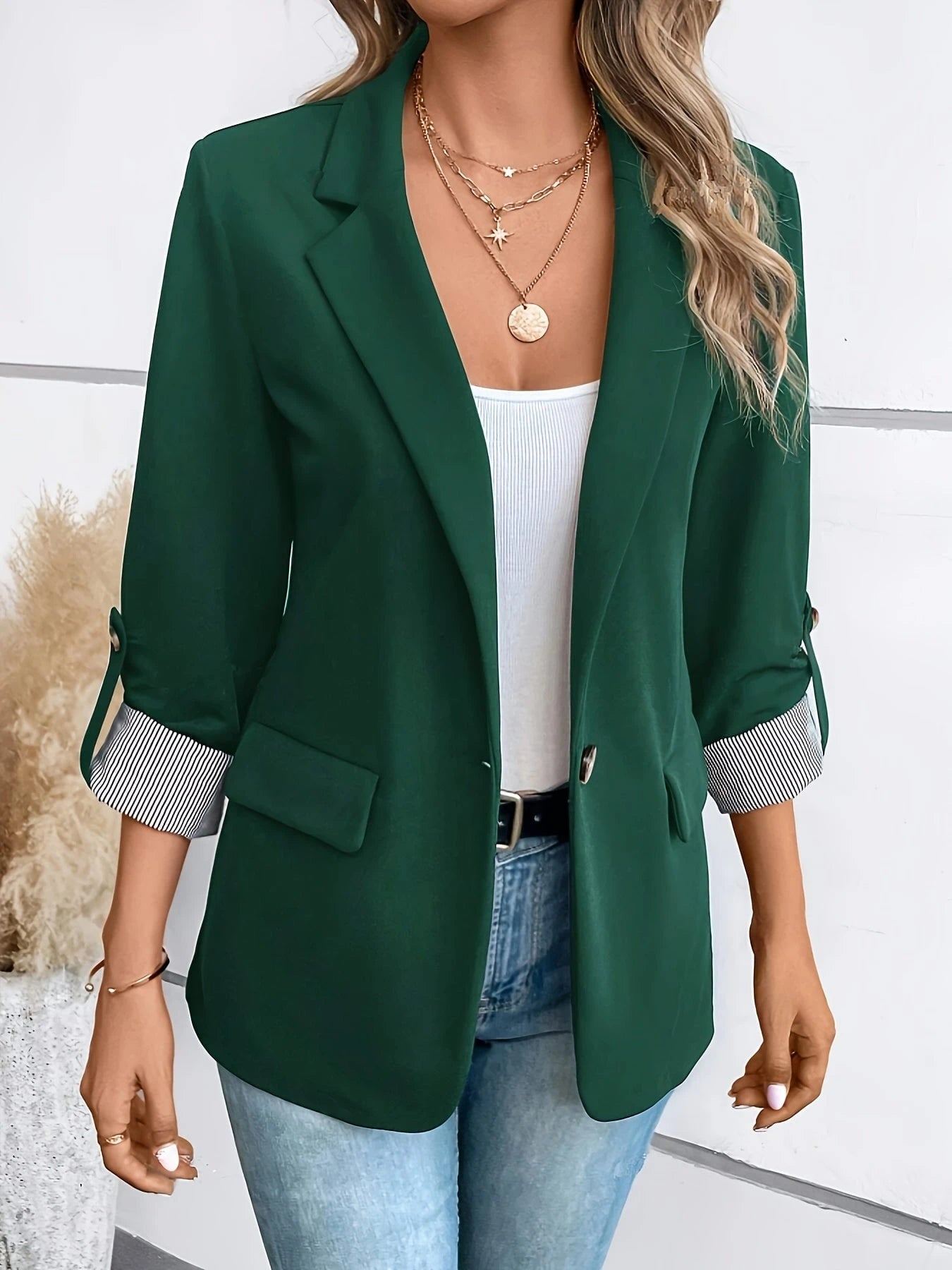 Elegant Business Long Blazer With