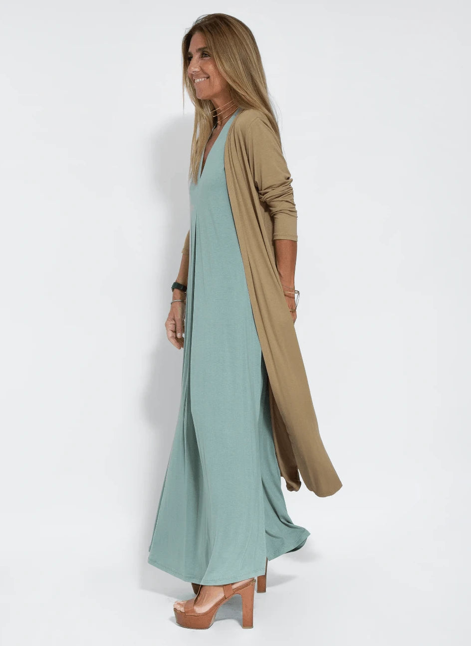 Set of Long Slimming Dress and Vest