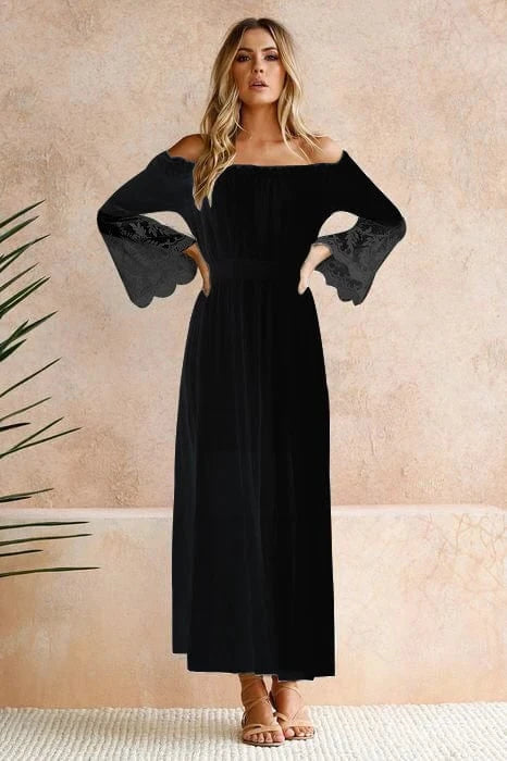 Bohemian Cotton Lace Maxi Dress