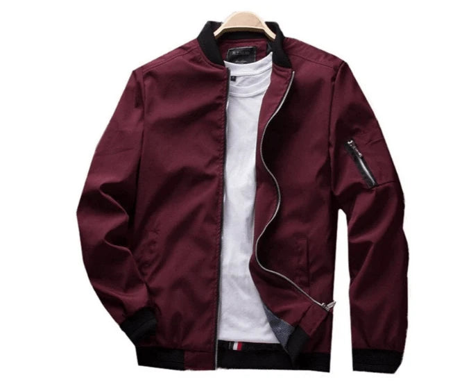 Men's Transitional Jacket With Zipper on Sleeve