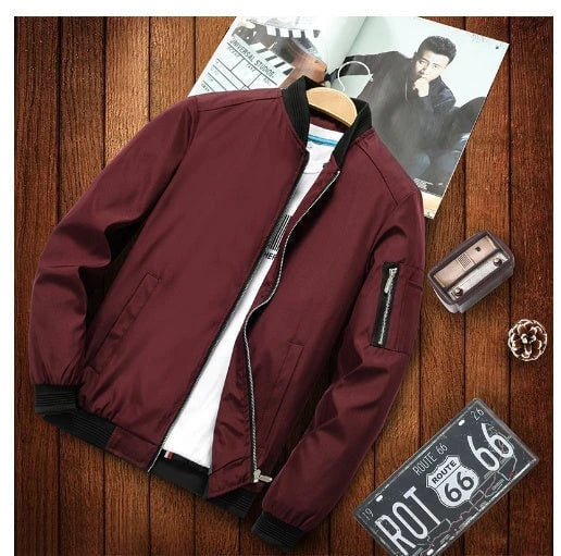 Men's Transitional Jacket With Zipper on Sleeve