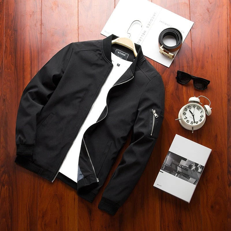 Men's Transitional Jacket With Zipper on Sleeve