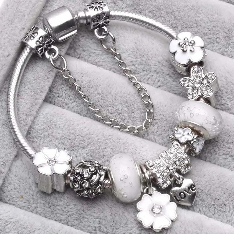 Peach Blossom Charm Bracelet