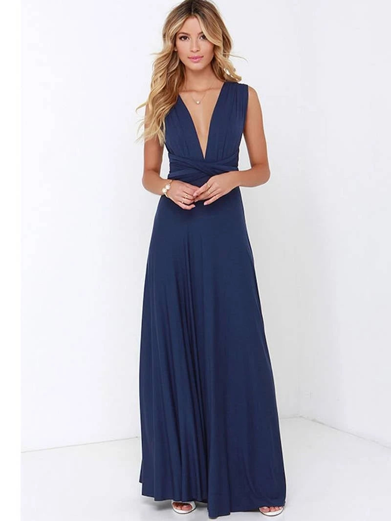 Elegant Convertible Maxi Dress
