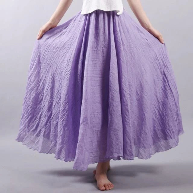 Casual Draping Boho Maxi Skirt for Women