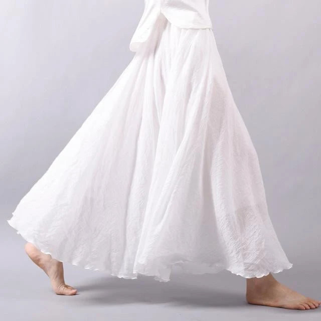 Casual Draping Boho Maxi Skirt for Women