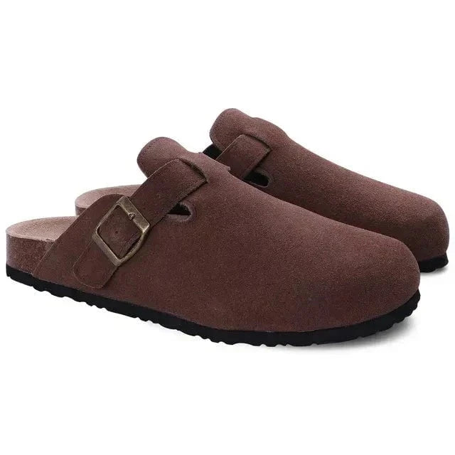 Men's Suede Slippers in Timeless Chic