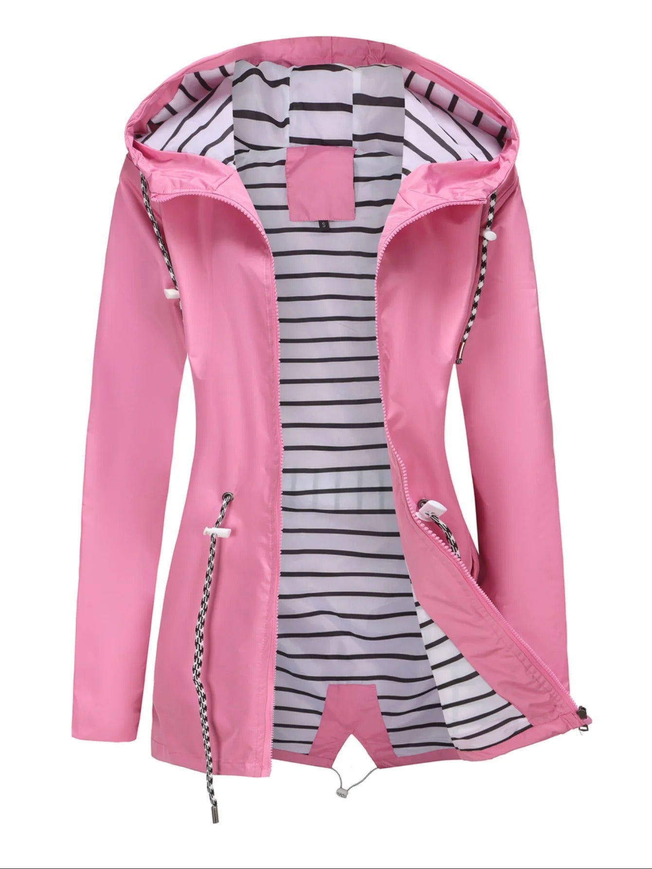 Long, Waterproof, Windproof Summer Coat in Sporty Style