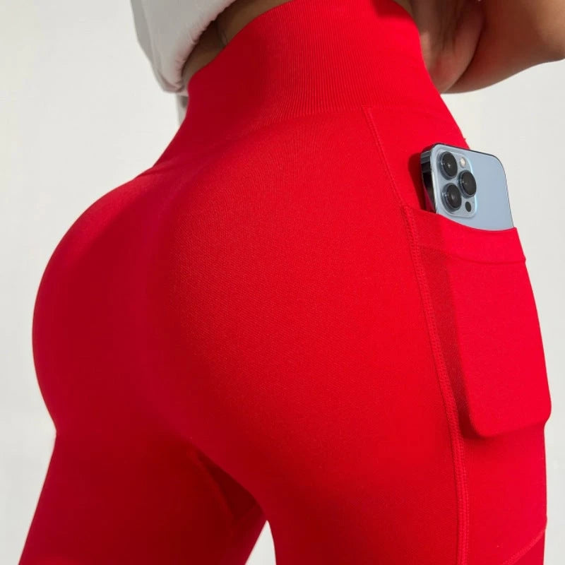 Women's High Performance Leggings with Phone Pocket and Mesh Panels