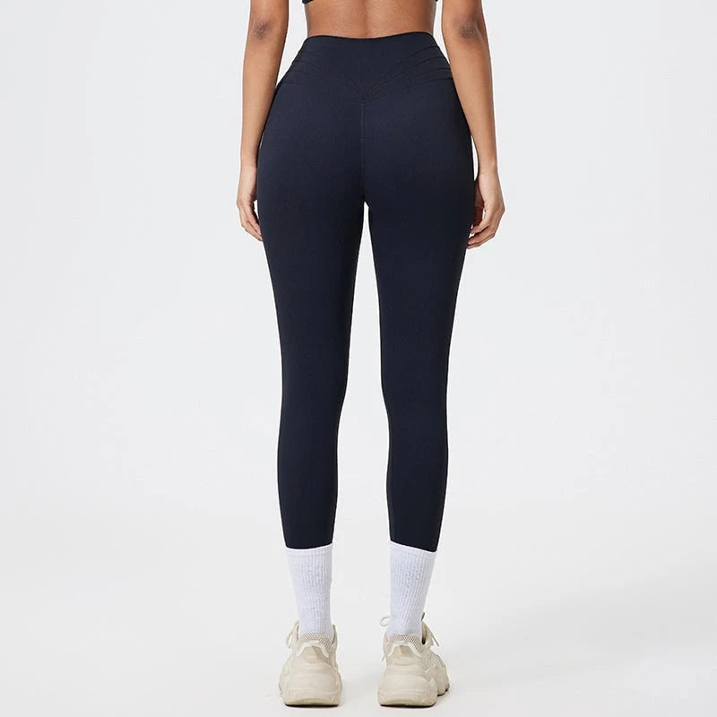 Ladies Shaping High-Performance Leggings with Fashionable Leopard Print