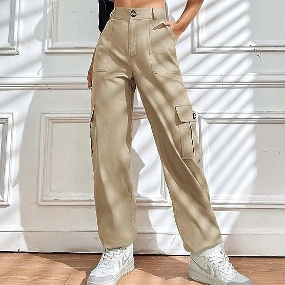 Ladies cargo pants with side pockets