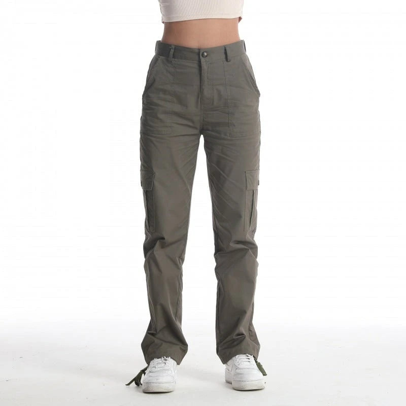 Ladies cargo pants with side pockets