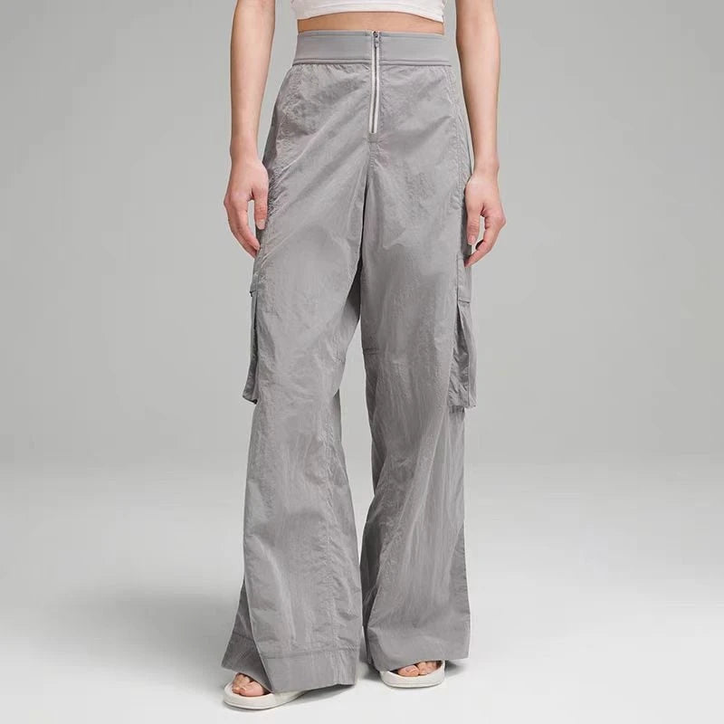 Women's cargo pants with wide legs and practical pockets