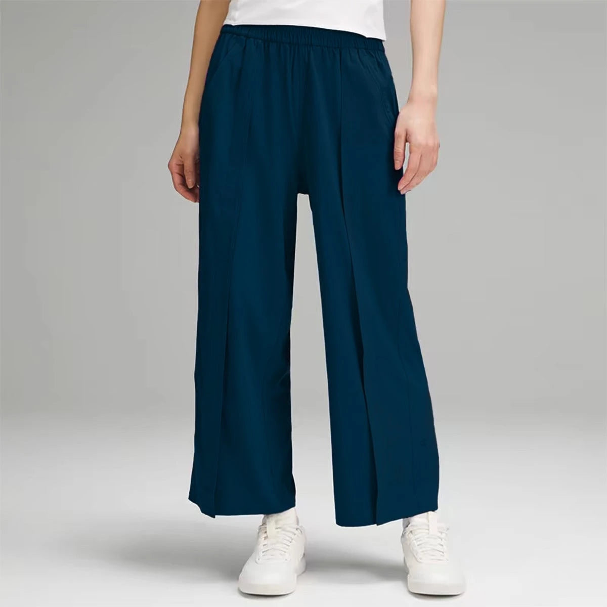 Ladies Comfortable Wide-Leg Leisure Pants made of Breathable Material