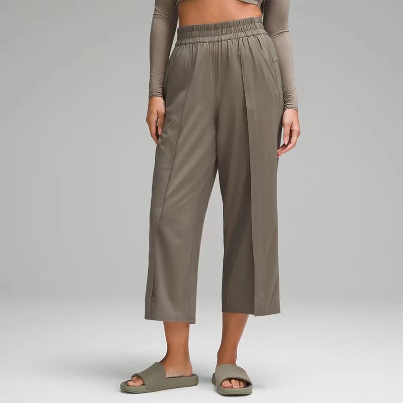 Ladies Comfortable Wide-Leg Leisure Pants made of Breathable Material