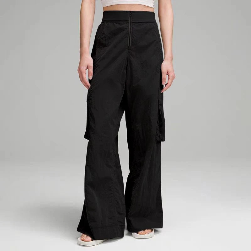 Women's Casual Cargo Pants with Wide Leg and Practical Pockets