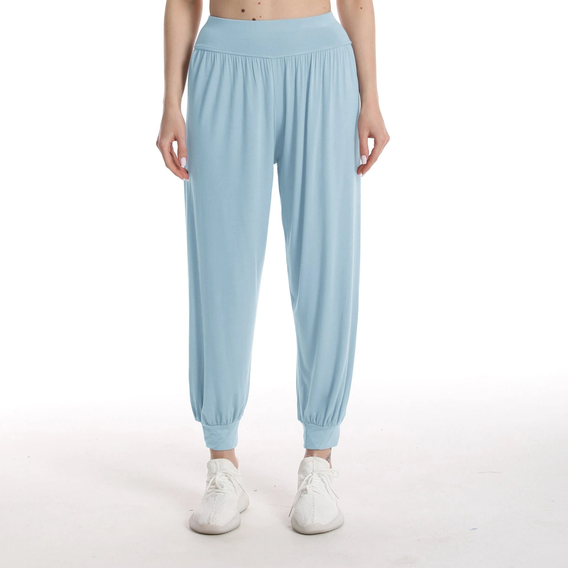 Women's loose premium joggers with high waistband and elastic cuffs